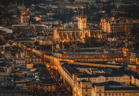 Abbey skyline view