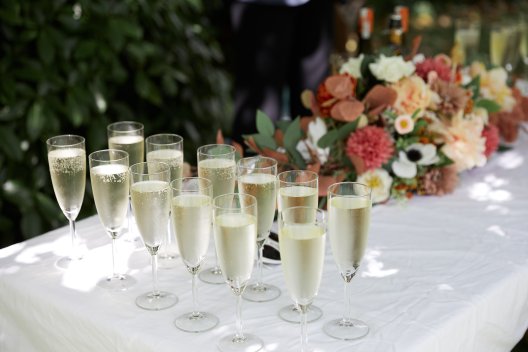 Champagne on a table