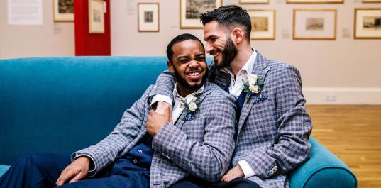 Wedding couple in the Lower Gallery