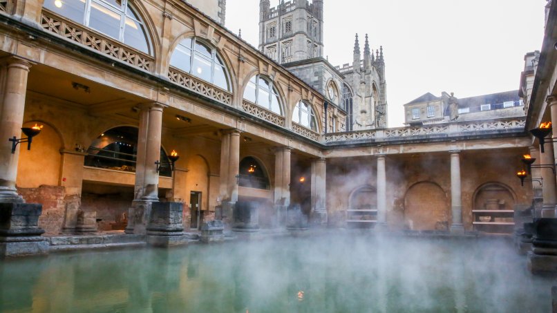 Great Bath with steamy water