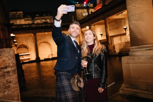 Couple at the Roman Baths